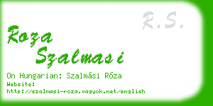 roza szalmasi business card